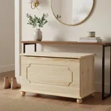 Containerbank, Kiefer Massiv Naturfarben, 89x47x53 Cm - Dmora