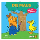 ALPHA EDITION GmbH & Co. KG Die Maus 2027: Wandkalender 30x30 cm (30x60 cm geöffnet) mit Notizkalendarium, 12 Illustrationen und Extra Poster