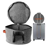 Generisch Hutschachtel aus Filz 50 x 43 cm – runde Faltschachtel | Tragbarer Behälter, Hüte, Schals, Handtücher, Bettwäsche, Handschuhe, Leinen, Heimorganisation, praktisch