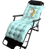 Morbuy Deckchair Auflagen für Gartenliegen, Sonnenliege Kissen Tragbare Garten Innenhof Gepolstertes Bett Relax-Liegestuhl Sitzauflage für Deckchair, Außen,Innen (52x170x8cm,Einhorn)