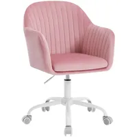 Woltu Schreibtischstuhl, Bürostuhl, Homeoffice Stuhl, höhenverstellbar, Schminkstuhl mit Armlehnen,