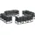 vidaXL Garten-Sofa-Set 12-tlg. schwarz