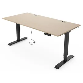 Yaasa Schreibtisch Desk Essential 160 x 80 cm Eiche hell / Schwarz