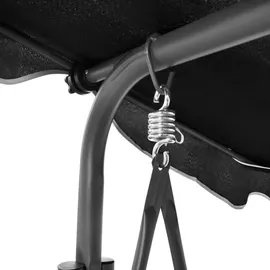 vidaXL Hollywoodschaukel mit Dach schwarz  3-Sitzer
