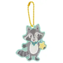 Moses moses. Unisex Jugend Glimmis Reflektor Waschbär-Beidseitig reflektierender Sicherheitsanhänger im Tier-Design, Bunt, Normal