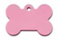 Adressanhänger für Tiere, mit Diamantgravur Knochen groß pink pa