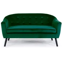 Menzzo Savoy Skandinavisches 3-Sitzer Sofa mit Samtbezug Grün
