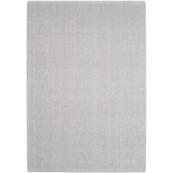 Teppich Kurzflor Flachgewebe Uni-Design Polypropylen Wohnzimmer Silber Rechteckig 120x170 | Kadima Design