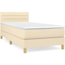 vidaXL Boxspringbett 100 x 200 cm Creme