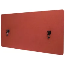 Proregal Akustik-Tischtrennwand HxBxT 60x120x2 cm Doppelwandig Stoff Braun Büro-Sichtschutz Schreibtisch Pinnwand