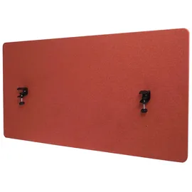 Proregal Akustik-Tischtrennwand HxBxT 60x120x2 cm Doppelwandig Stoff Braun Büro-Sichtschutz Schreibtisch Pinnwand