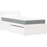 vidaXL Bett 100 x 200 cm Weiß