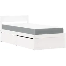 vidaXL Bett 100 x 200 cm Weiß