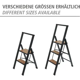 Wenko Alu-Design Klapptrittleiter 2 Stufen schwarz