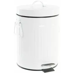 Abfalleimer DKD Home Decor Weiß Eisen Grundlegend (20 x 25 x 31 cm) (5 L)