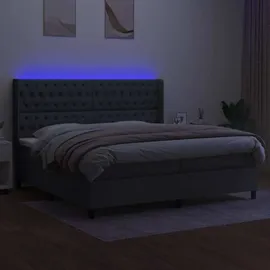 vidaXL Boxspringbett 200 x 200 cm Dunkelgrau