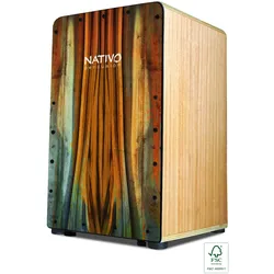 Nativo Cajon STUD-PACHA, Studio Serie, Standardgröße, Cajon, Eiche, Frontplatte PACHA, EVA Sitzpolst