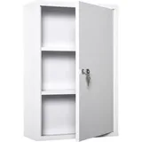 Pangivo Medizinschrank, Weiß, Metall, 40x60x18 cm, Badezimmer, Badezimmerschränke, Medizinschränke