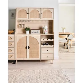 Beliani Buffetschrank Campbellton 120 x 40 x 173 cm Braun