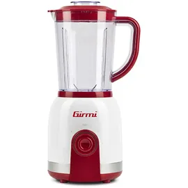 Girmi FR27 Mixer, 350 Watt, 1 Liter Fassungsvermögen, 6 Edelstahlklingen, 2 Geschwindigkeiten, Pulse-Funktion, Weiß/Rot.