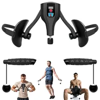 Oberschenkeltrainer Beinpresse, Trainingsgerät für Damen und Herren, Multifunktionaler Beintrainer Armtrainer, Beckenbodentrainer für Frau Männer (Schwarz)