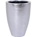 Vivanno Pflanzkübel Pflanzgefäß Blumenkübel exklusiv Fiberglas Silber Opala - 72 x 52 cm