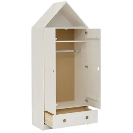LÜTTENHÜTT Kleiderschrank Alpi 75 x 180 x 40 cm Weiß