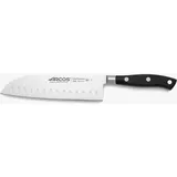 Arcos 233500 Serie Riviera - Santoku Messer MesserAsiatischerArt-KlingeausNitrumgeschmiedetemEdelstahl180mm-HandGriffPolyoxymethylen(POM) FarbeSchwarz, Schwarz