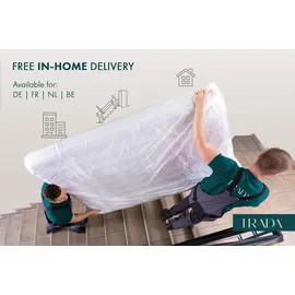 Trada Bond Boxspringbett 200x200 mit Bettkasten mit Matratze Stauraum Velvet 9-Komfortzonen H3 Grau - Grau