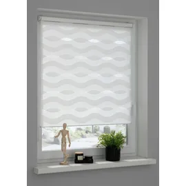 Schöner Wohnen Doppelrollo Tilda 100 x 150 cm transparent/weiß