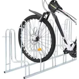 vidaXL Fahrradständer für 6 Fahrräder Freistehend Verzinkter Stahl