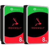 Seagate IronWolf NAS HDD +Rescue 8TB Bundle, 24/7, 512e / 3.5" / SATA 6Gb/s, 2er-Pack (ST8000VN004_X2)