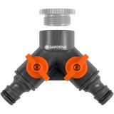 GARDENA Twin-Tap Connector 26,5 mm (G 3/4") / 21 mm (G 1/2")