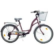 T&Y Trade 24 Zoll Kinder Mädchen City Fahrrad Bike Rad Mädchenfahrrad 6 Gang,