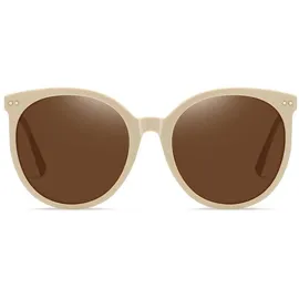 luxuskollektion Damen Retro Polarisierte Runde Sonnenbrille Vintage UV400 Acetat