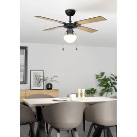 EGLO Fortaleza 106,6 cm Deckenventilator Schwarz