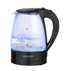 Michelino Wasserkocher aus Glas 1,7 Liter mit LED Beleuchtung