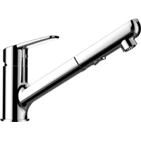 Schock Daja Chrom - Hochdruck, Armatur CRISTALITE mit Ausziehbarer Auslauf HD Strahl-Brausefunktion Schwenkbereich 120°