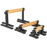 Gymstick Premium Parallettes Schwarz/Braun 24x16x12 cm
