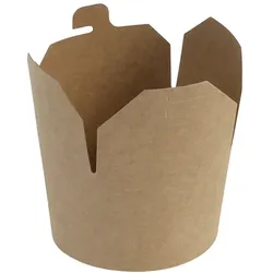 DeinPack Asia Box Take Away Box to Go Box 1000 Asia Nudelbox Pappe braun 200ml