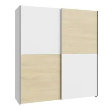 Forte Schwebetürenschrank 170,3 x 190,5 x 61,2 cm Weiß/Braun
