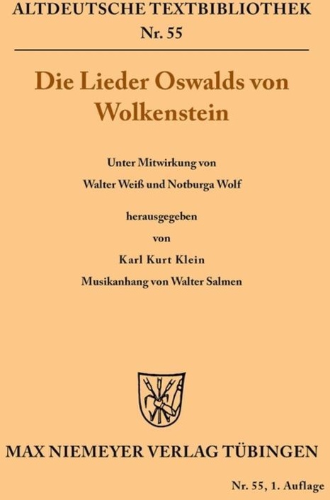 Die Lieder Oswalds Von Wolkenstein - Oswald Von Wolkenstein  Kartoniert (TB)