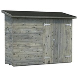 Palmako Leif Gerätehaus 234 x 95 cm Grau Tauchgrundiert