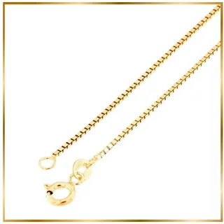 GOLDKLEIN Goldkette 14 Karat Kette Gold Veneziana Stil 585 Echtgold 45cm-50cm Halskette, Bestpreisgarantie - Damen Herren mit Schmuckbox - Sale bis 31.10.2025 goldfarben 45 cm | 0.8 mm