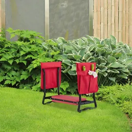 Relaxdays Kniebank mit Taschen, gepolstert