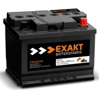 EXAKT Autobatterie 12V 65Ah ersetzt 60Ah 55Ah 54Ah 50Ah Starterbatterie