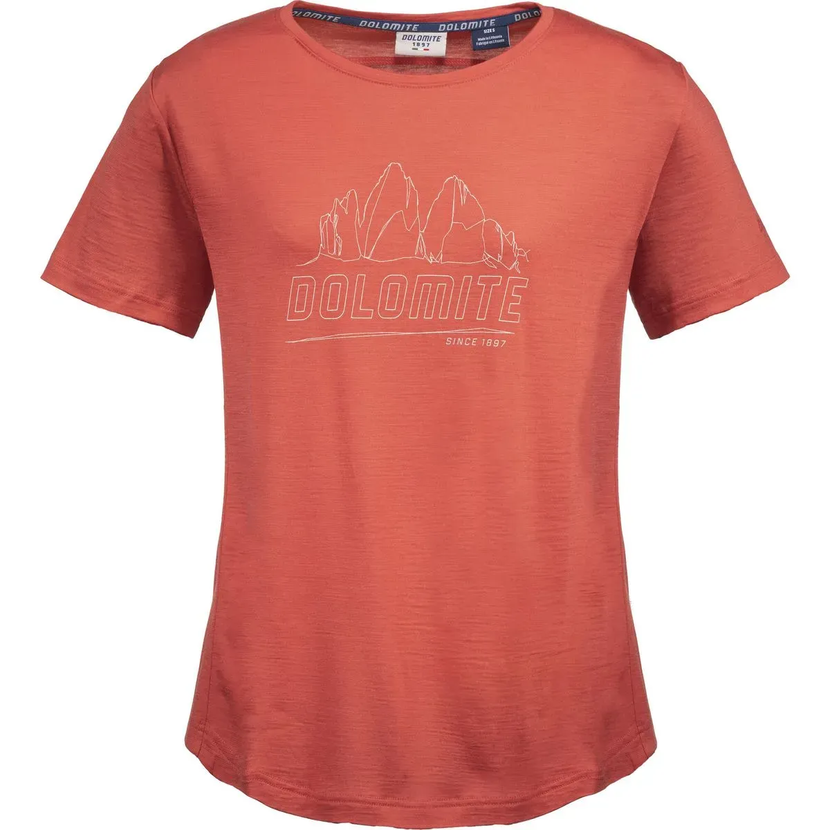 Dolomite Tee W's Cristallo Merino SS watermelon red (1494) S