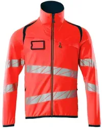 MASCOT® Warnschutz Fleecejacke ACCELERATE SAFE, rot/schwarzblau 19103-315 , 1 Stück, Größe: L