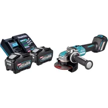 Makita GA 041 GT201 Akku Winkelschleifer 40 V max. 125 mm X-LOCK Brushless + 2x Akku 5,0 Ah + Ladegerät