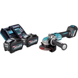 Makita GA 041 GT201 Akku Winkelschleifer 40 V max. 125 mm X-LOCK Brushless + 2x Akku 5,0 Ah + Ladegerät